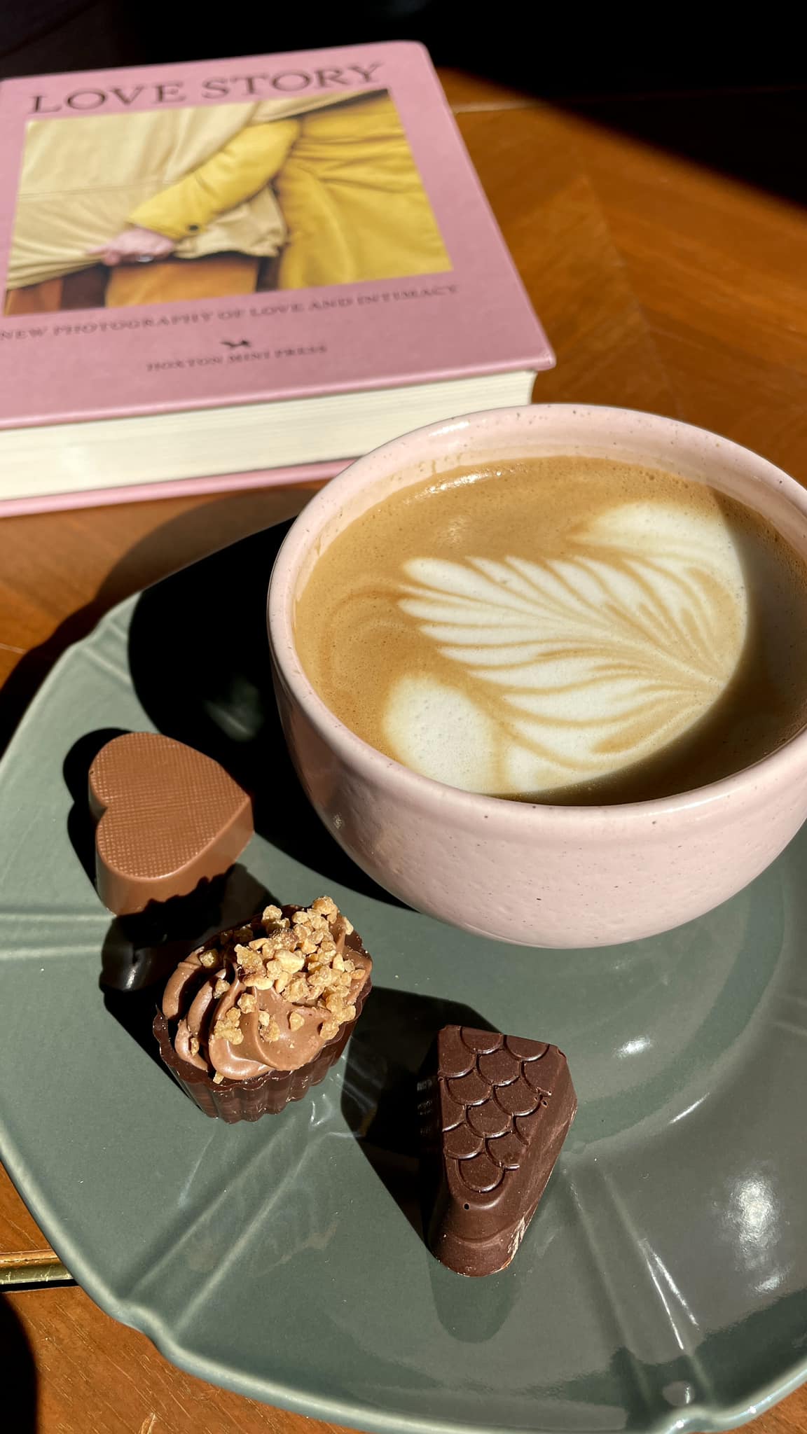 Café latte avec art latte